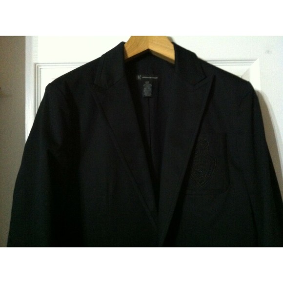 I.N.C MENS BLACK 72%COTTON 19%POLYESTER SPORT COAT JACKET BLAZER SIZE: 42R